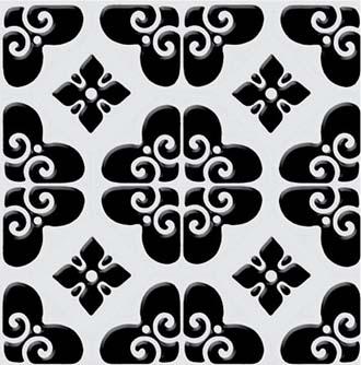 UNICA Black on White Mozaik Dekorlar ve Çiniler
